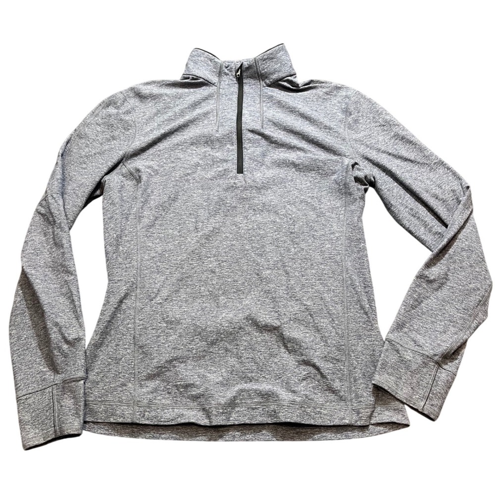 Lululemon Mens Surge 1/2 Zip Blue Gray Quarter Zip Pullover Fits Large Size - Picture 1 of 8